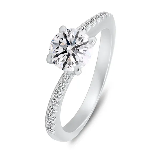 Brilio Silver Inel de logodnă din argint cu zirconi transparente RI138W 60 mm