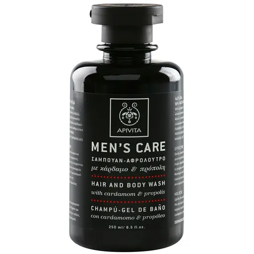 Apivita Men's Care Hair and Body Wash with Cardamon & Propolis gel de dus si sampon 2in1 250 ml