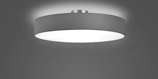 Plafoniera Hotel, TRIO, 65x17 cm, 60W, 5x E27, textil, gri