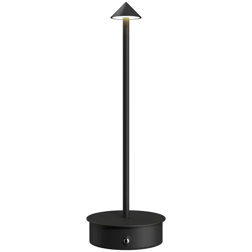 HOMCOM Lampă de Masă Reîncărcabilă cu USB, Lampă Fără Fir cu Temperatura Culorii Reglabilă 3000K/4500K/6500K, Control Tactil, Autonomie 4-8 Ore, Negru
