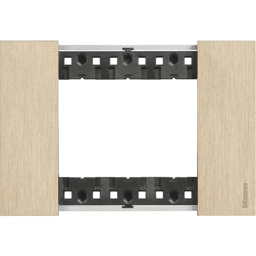 Rama ornament 3 module Bticino Living Now KA4803ZW, auriu