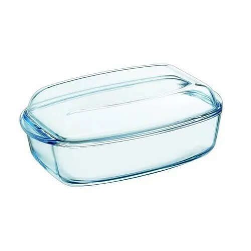 Vas de copt din sticlă Pyrex cu capac, 4,5 l