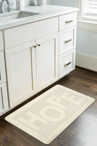 Covoras de baie, L'essentiel Maison, Hope, 60x100 cm, Crem