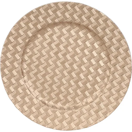 Suport cu farfurie Golden Weaving, 33 cm