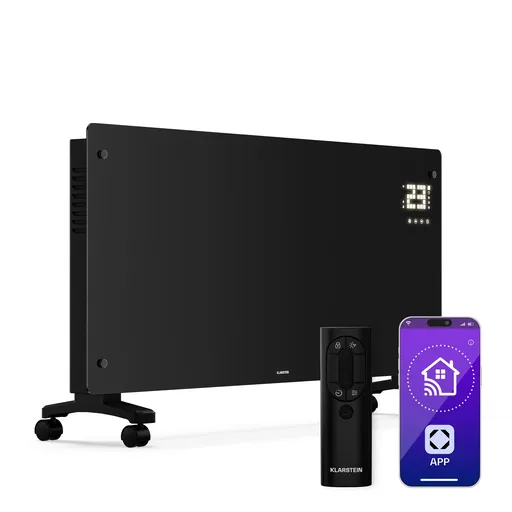 Klarstein Convector Bornholm | 3000 W | 30 m² | Puternic și elegant | 105 cm x 51 cm