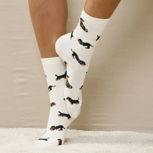Set de 3 perechi de șosete cu motiv de câine