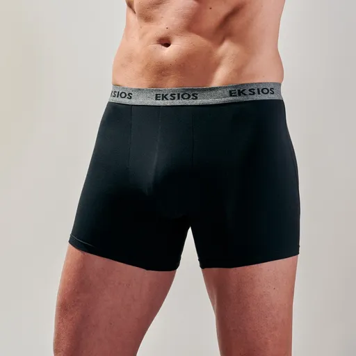 Set de 3 boxeri EKSIOS extinși cu talie elastică