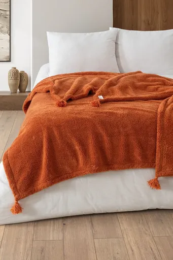 Patura Single, L'essentiel Maison, Puffy Wellsoft, Poliester, Caramiziu