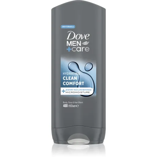 Dove Men+Care Clean Comfort gel de duș pentru față, corp și păr 400 ml
