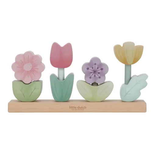 Little Dutch Fairy Garden Stacking Puzzle Flowers jucărie cu activități 24,6 x 5 x 13 cm 12 m+ 1 buc