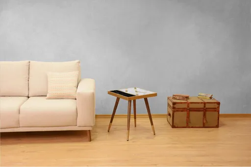 Oglinda decorativa, Hanah Home, Ozze, 60x60x2.2 cm, Negru