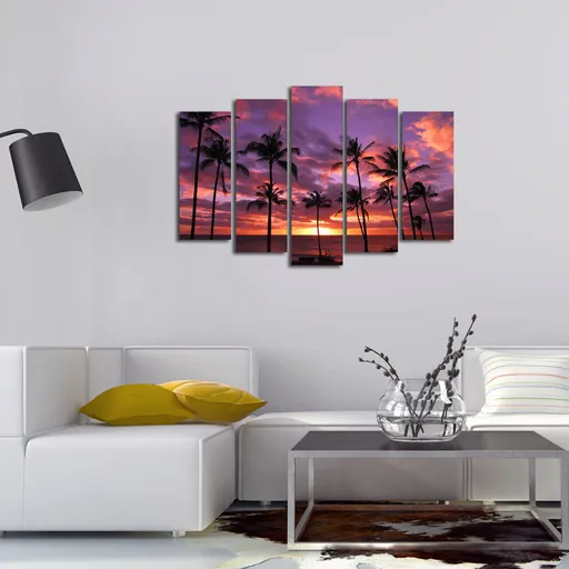 Tablou decorativ, 5PATHW-1, 19 x 70 cm, Multicolor