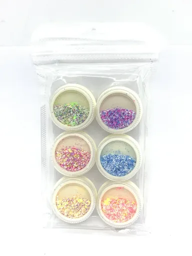 Decor Unghii, Paiete, Set 6 Culori