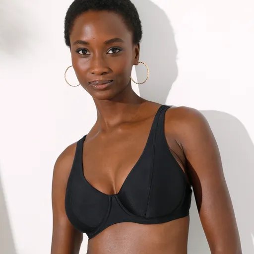 Sutien triunghiular pentru costum de baie Solaro, monocolor, cu arcuri elastice