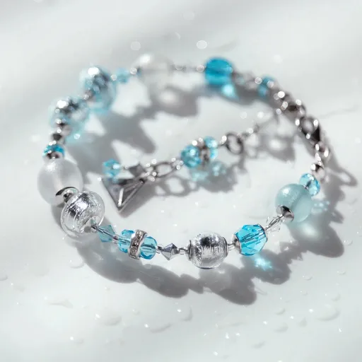 Lampglas Brățară rafinată Ice Ice Baby, cu argint pur în perlele Lampglas BER5