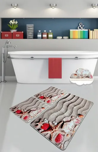 Set covorase de baie, L'essentiel Maison, Coast, Poliester, Multicolor