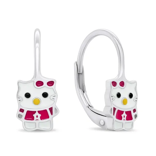 Brilio Silver Cercei jucăuși din argint pentru fete Pisici EA434W