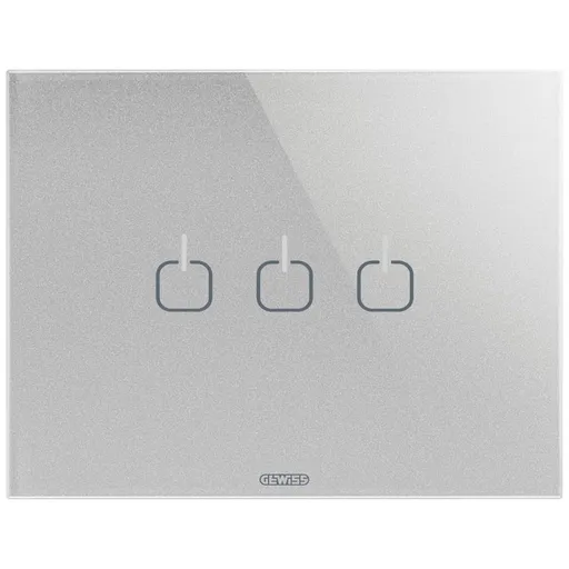 Rama ornament 3 module 3 simboluri Gewiss Chorus Ice Touch GW16953CT, titan