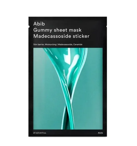 Abib Mască hidratantă de pânză Madecassoside Sticker (Gummy Sheet Mask) 27 ml