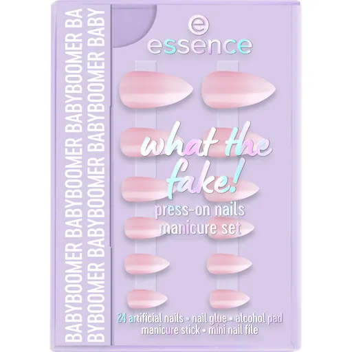 essence Set cu unghii artificiale What the Fake! Press-On 03 Babyboomer