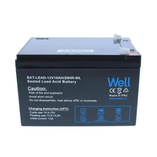 Acumulator plumb acid Well 12V 10AH, terminal T1