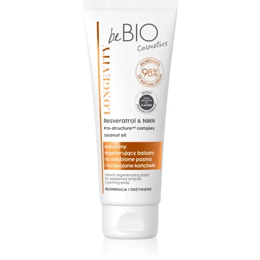 beBIO Longevity tratament pentru îngrijirea părului fără clătire pentru varfuri despicate 75 ml