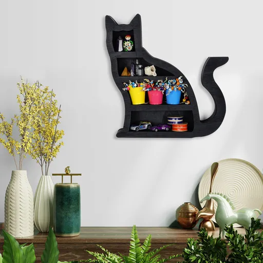 Decoratiune de perete, MEH137, Taiat cu laser, Negru