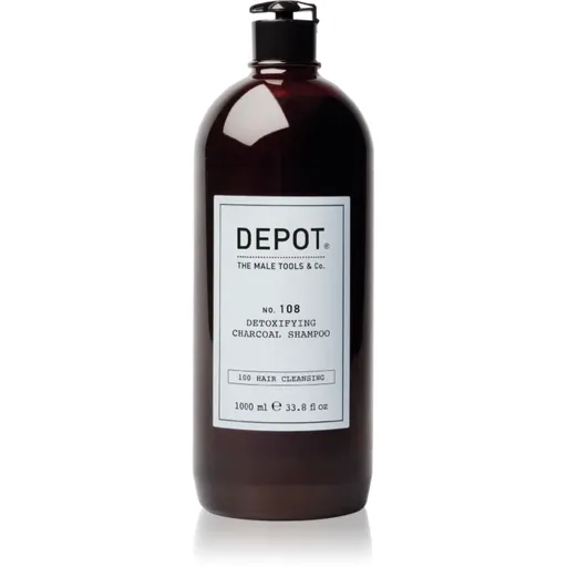 DEPOT 100 HAIR CLEANSING NO. 108 DETOXIFYING CHARCOAL SHAMPOO șampon detoxifiant pentru curățare pentru toate tipurile de păr 1000 ml
