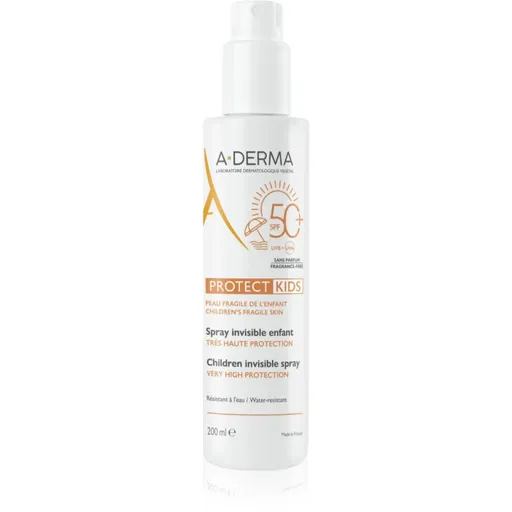 A-Derma Protect Kids Children Invisible Spray spray pentru protecție solară SPF 50+ pentru copii 200 ml