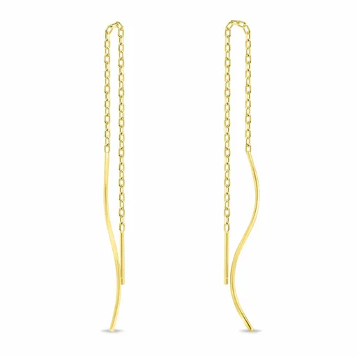 Brilio Silver Cercei stilați lungi cu lănțișor EA697Y