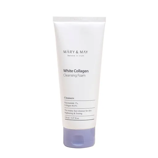 MARY & MAY Spumă de curățare strălucitoare White Collagen (Cleansing Foam) 150 ml
