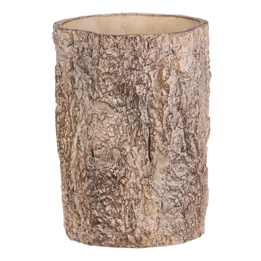 Husă pentru flori imitație de scoarță de copac, 16x 16 x 21 cm, beton, 16 cm