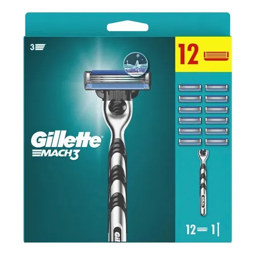 Gillette Aparat de ras Mach3 Reg+ 12 capete