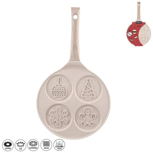 Tigaie CREMA pentru ouă ochiuri – clătite de Crăciun