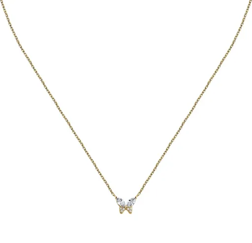 La Petite Story Colier fin placat cu aur Fluture cu zirconii Silver LPS10AWV97