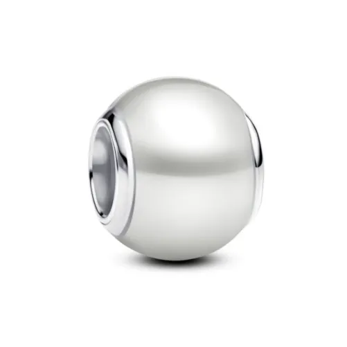 Pandora Mărgea elegantă de argint cu perlă sintetică Moments 793781C01