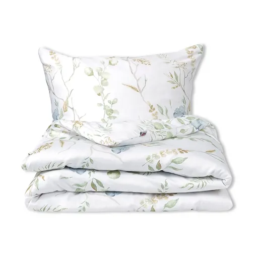 Lenjerie de pat Matex Satin Pajiște cu florialbastre , 140 x 200 cm, 70 x 90 cm