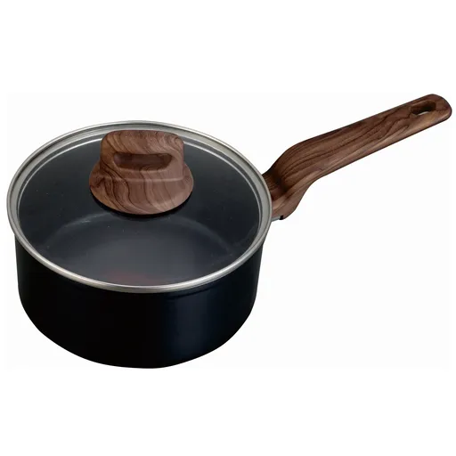 Cratita cu capac Oliver Voltz Paris OV54421F18, 1 L, 18x8.5 cm, Acoperire neaderenta, Senzor de caldura, Inducție, Negru