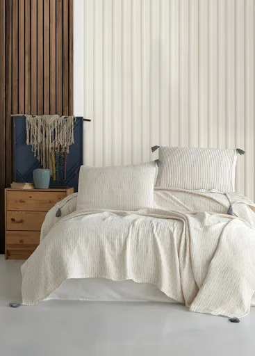 Set cuvertura pique dubla, L'essentiel Maison, Hermes, Antracit