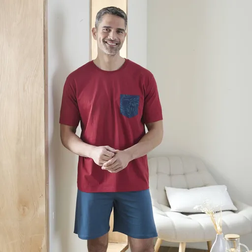 Pantaloni scurți de pijama de culoare solidă