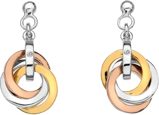 Hot Diamonds Cercei din argint Trio Rose Gold DE389