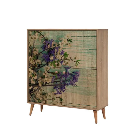 Dulap Mega Sonoma Oak Flowers II, mov