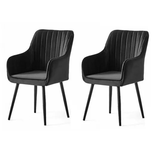 Set de scaune de sufragerie Nova Black and Black, 2 buc., negru