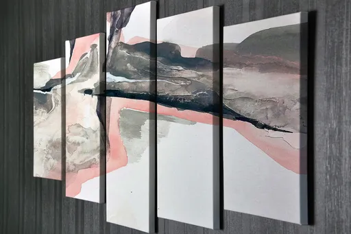 Tablou decorativ, BC90, Cadru: 100% LEMN (grosime: 3 cm), Multicolor