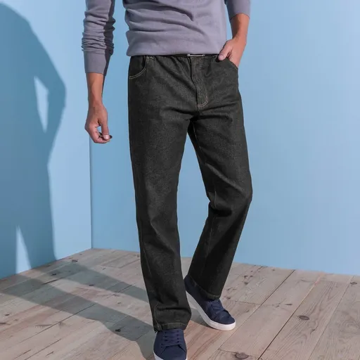 Blugi drepți extra confortabili cu talie elastică, lungime interioară a piciorului 82 cm