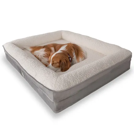 Pat pentru animale de companie, Paws & Whiskers, Felix Dog L, Material exterior: 100% poliester, Gri/Alb