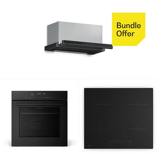 Klarstein Cuptor încorporat Velaire + Plită cu inducție Velaire + Hotă Velaire | 60 cm