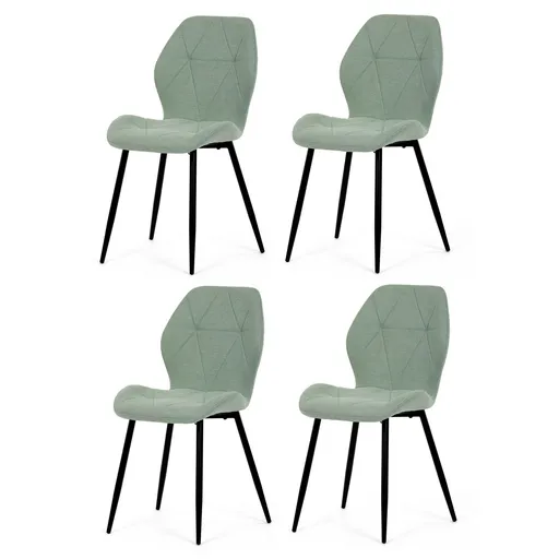 Set de scaune de sufragerie CT-285 GRN2, 4 buc., verde deschis