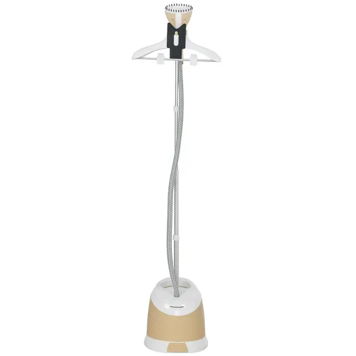 HOMCOM Aparat de Călcat Vertical cu Rezervor de Apă de 1,8l și Înălțime Reglabilă, 32x32x32 cm, Auriu | Aosom Romania