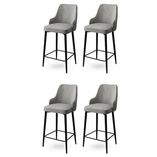 Set de scaune de bar Enox Grey, 4 buc., gri, 4 buc